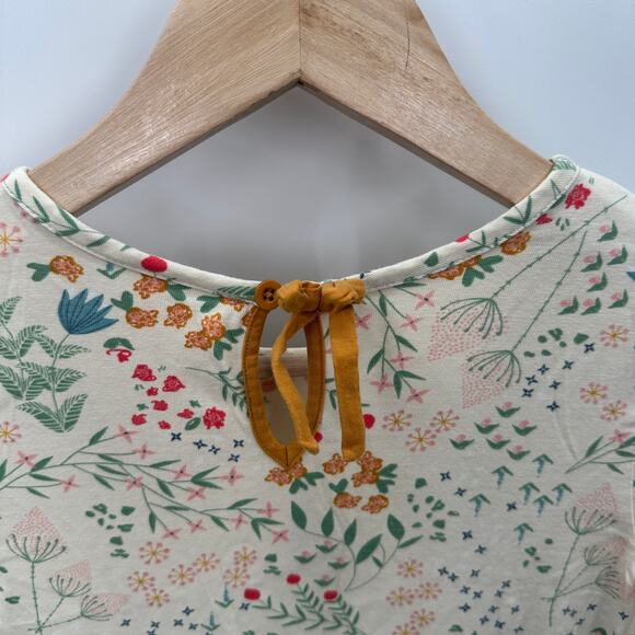 Hanna Andersson Floral Long Sleeve Cotton Princess Seam Dress // 150 or US 12 - Picture 10 of 11